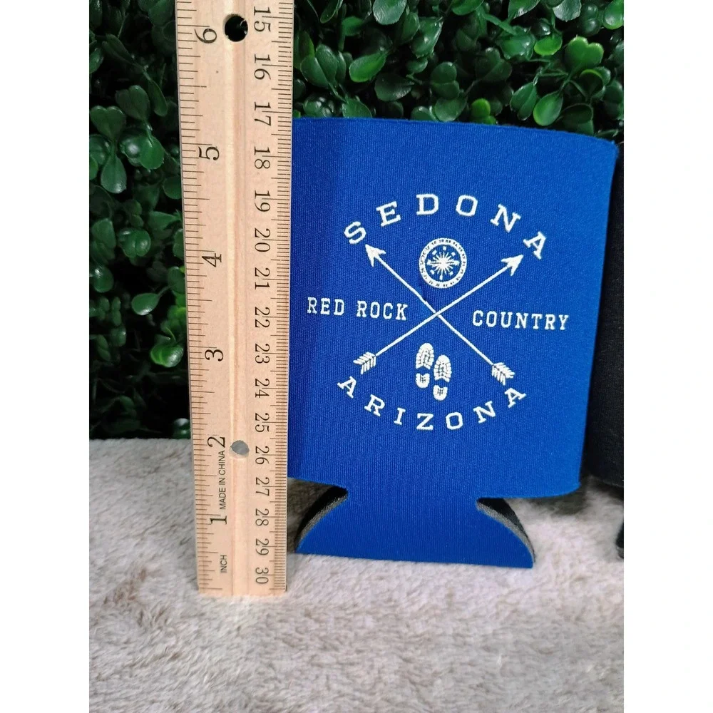 Lot of 3 Sedona Arizona Red Rock Country Can Coolers Koozies‎ Blue Black Teal
